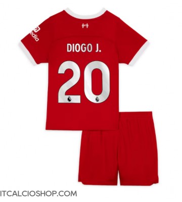 Liverpool Diogo Jota #20 Prima Maglia Bambino 2023-24 Manica Corta (+ Pantaloni corti)